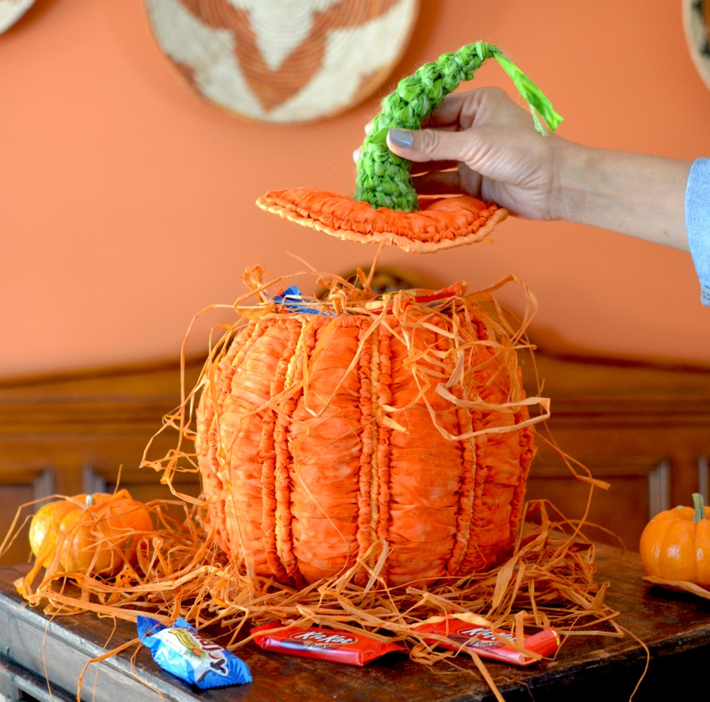 Pumpkin Jar - Locker Hooked & Stitched - Color Crazy